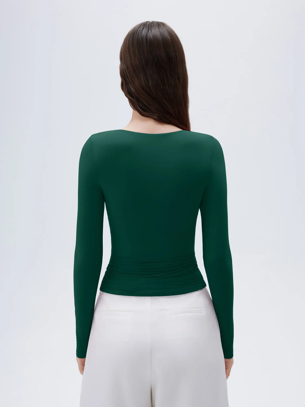 Buttery Soft Cross V Neck Shirt - Long Sleeve
