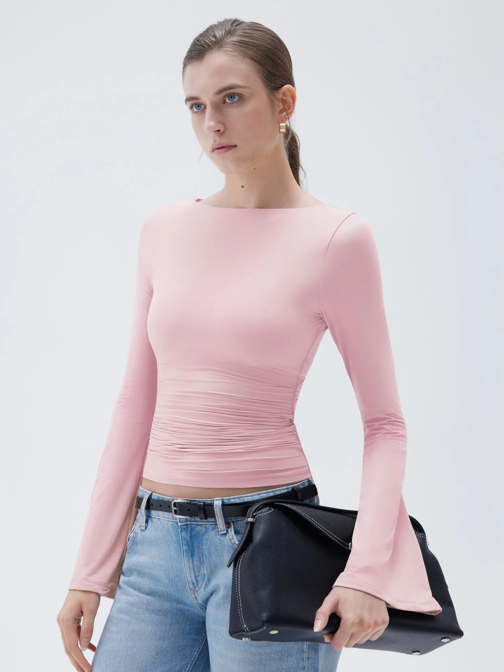 Buttery Soft Crew Neck Shirt - Bell Sleeve