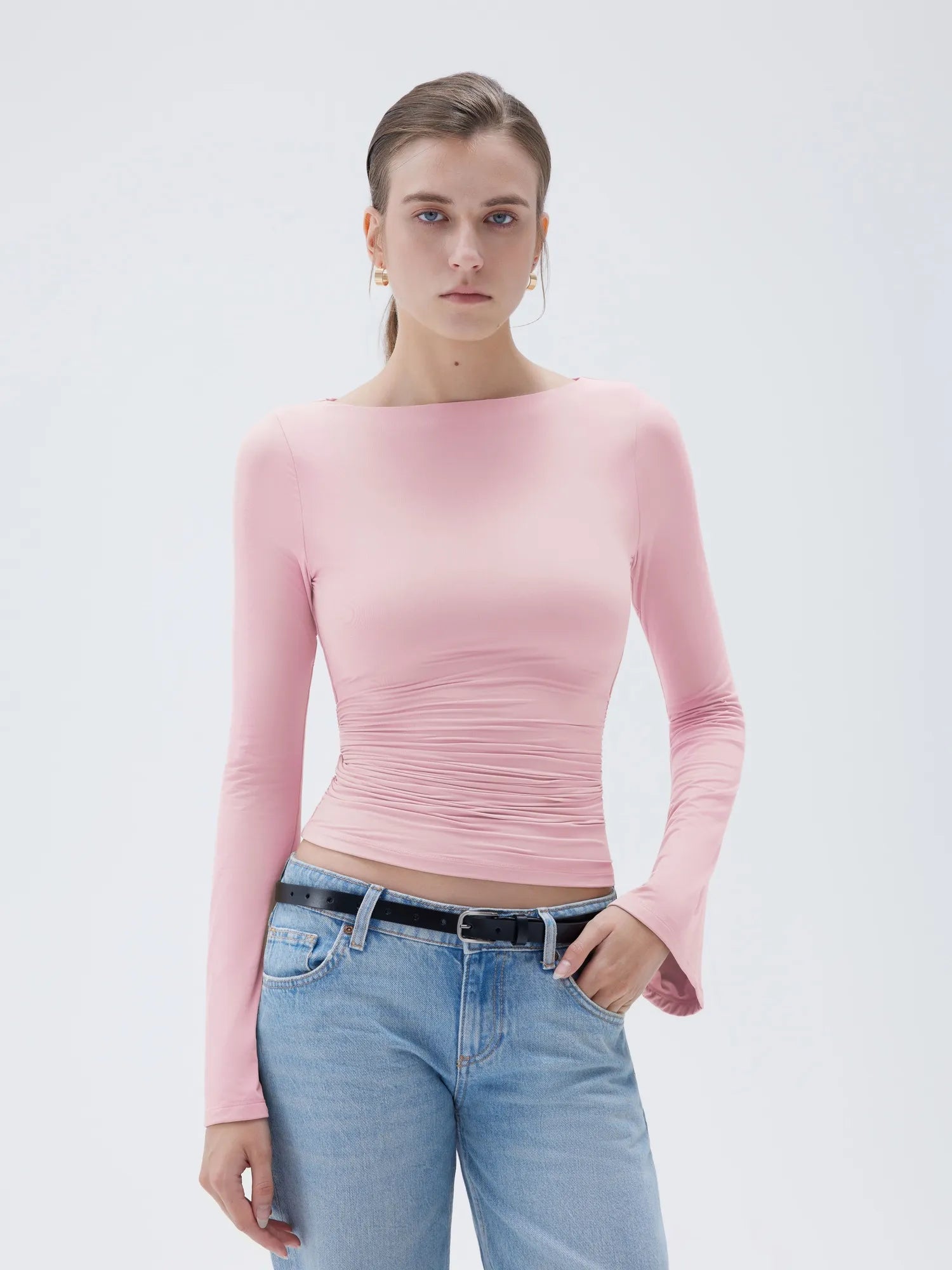 Buttery Soft Crew Neck Shirt - Bell Sleeve