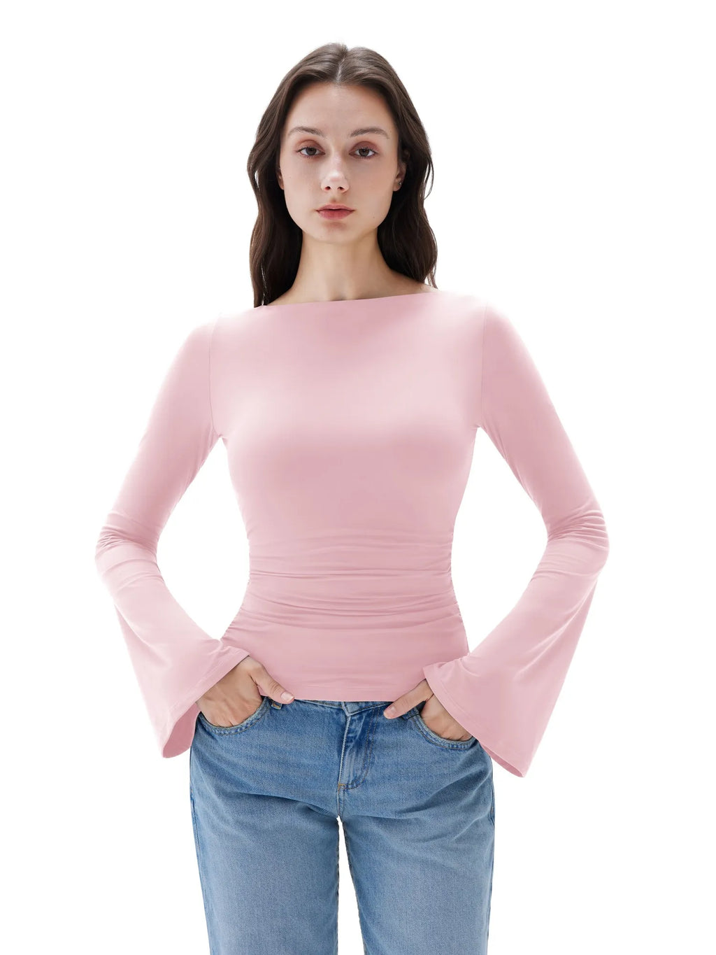 Buttery Soft Crew Neck Shirt - Bell Sleeve