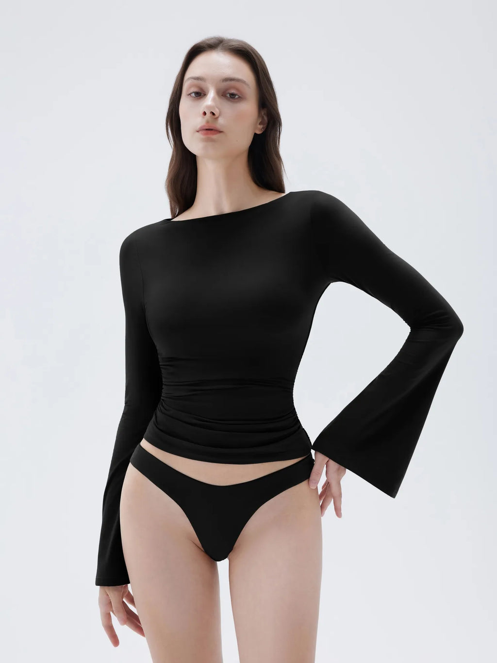 Buttery Soft Crew Neck Shirt - Bell Sleeve
