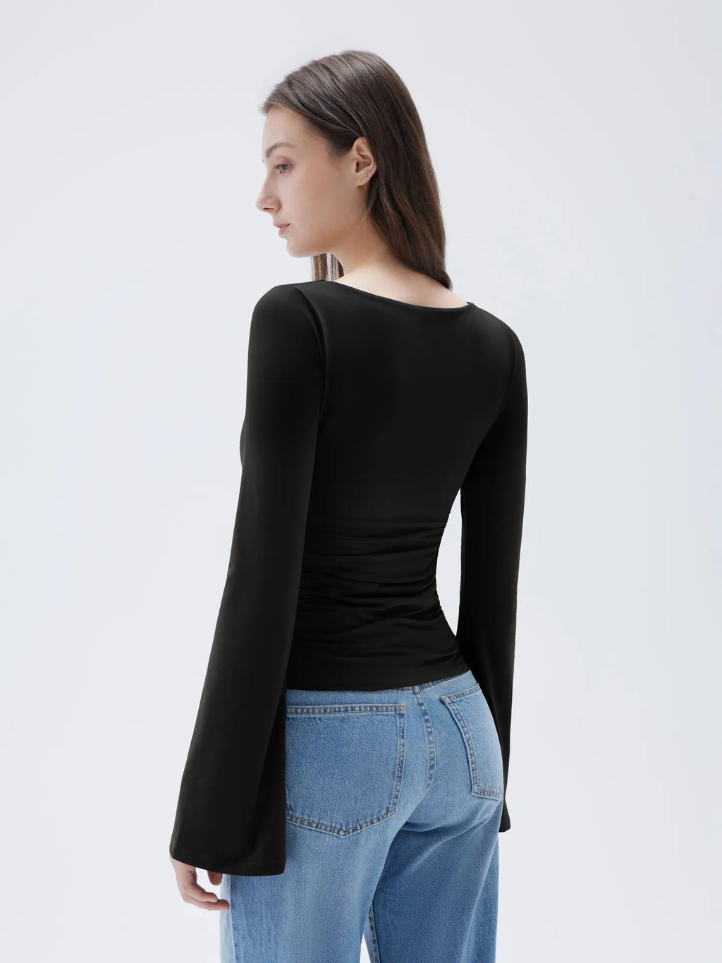Buttery Soft Crew Neck Shirt - Bell Sleeve