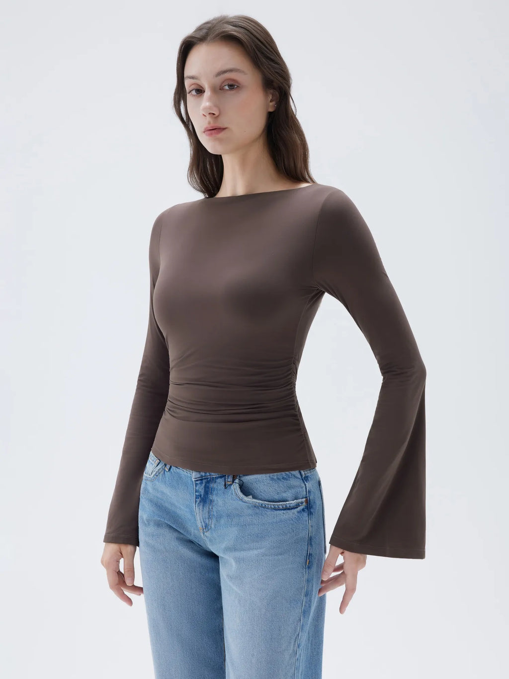 Buttery Soft Crew Neck Shirt - Bell Sleeve