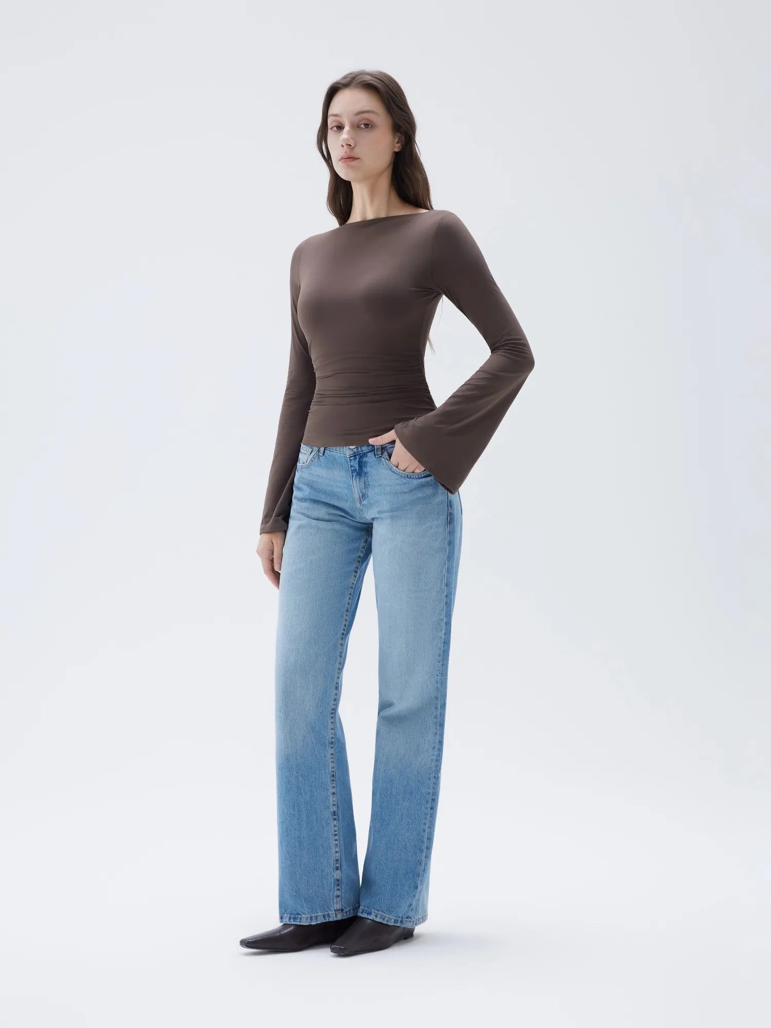 Buttery Soft Crew Neck Shirt - Bell Sleeve