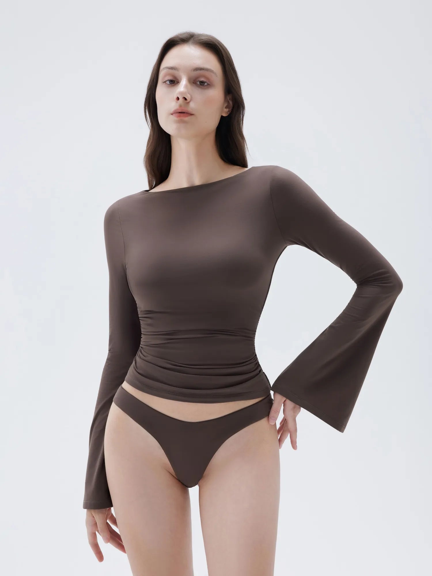 Buttery Soft Crew Neck Shirt - Bell Sleeve