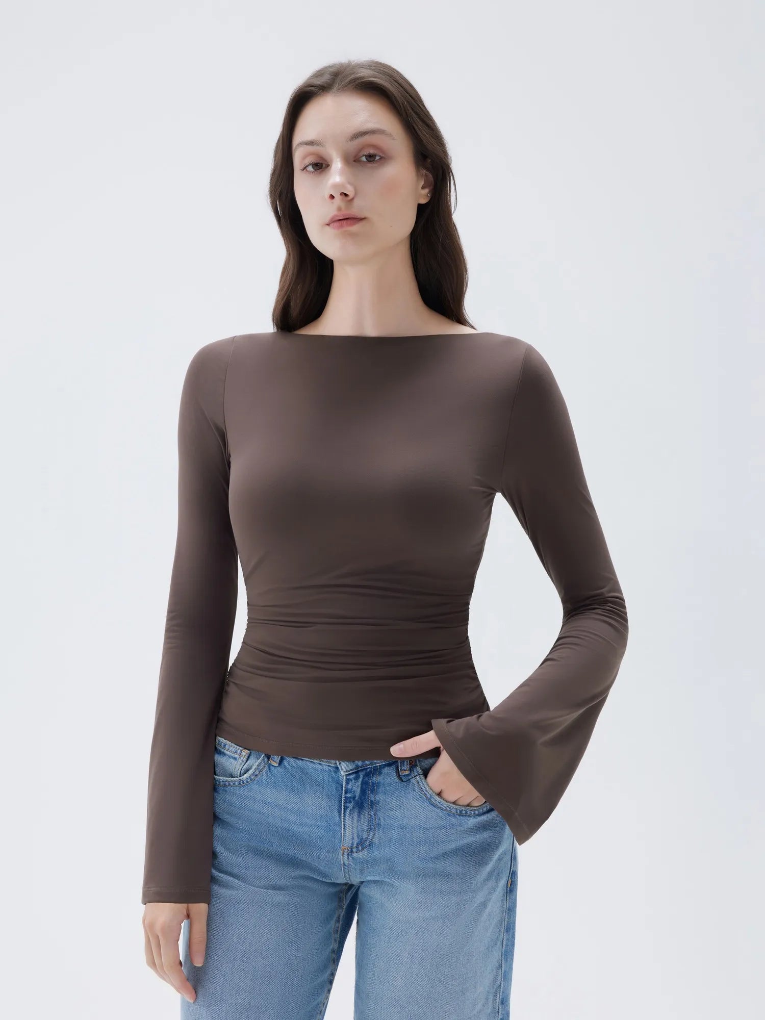 Buttery Soft Crew Neck Shirt - Bell Sleeve