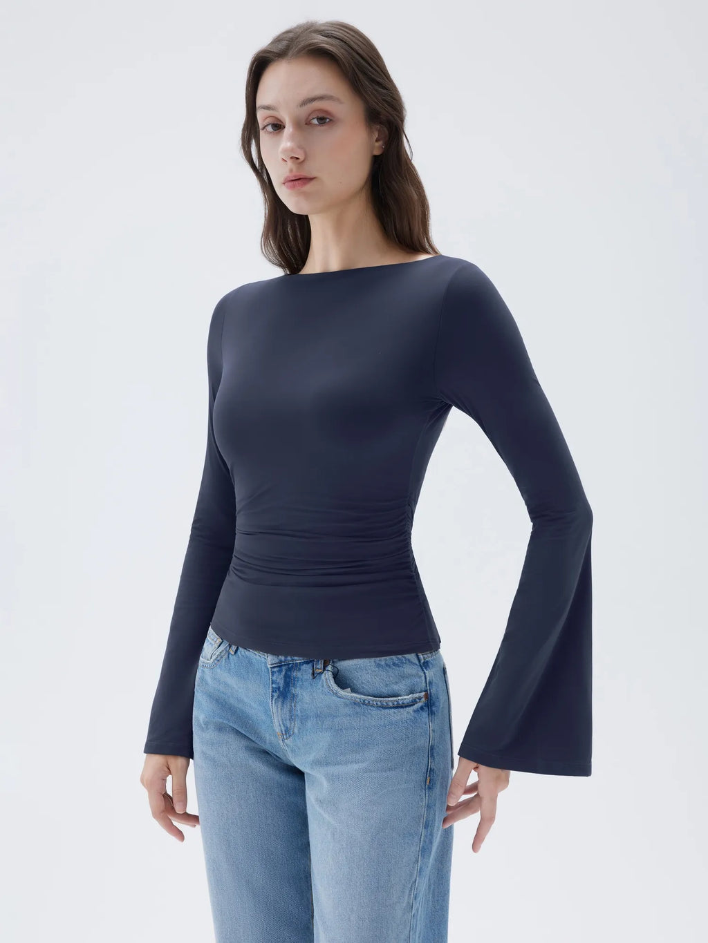 Buttery Soft Crew Neck Shirt - Bell Sleeve