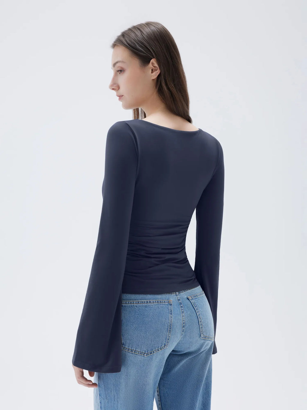 Buttery Soft Crew Neck Shirt - Bell Sleeve