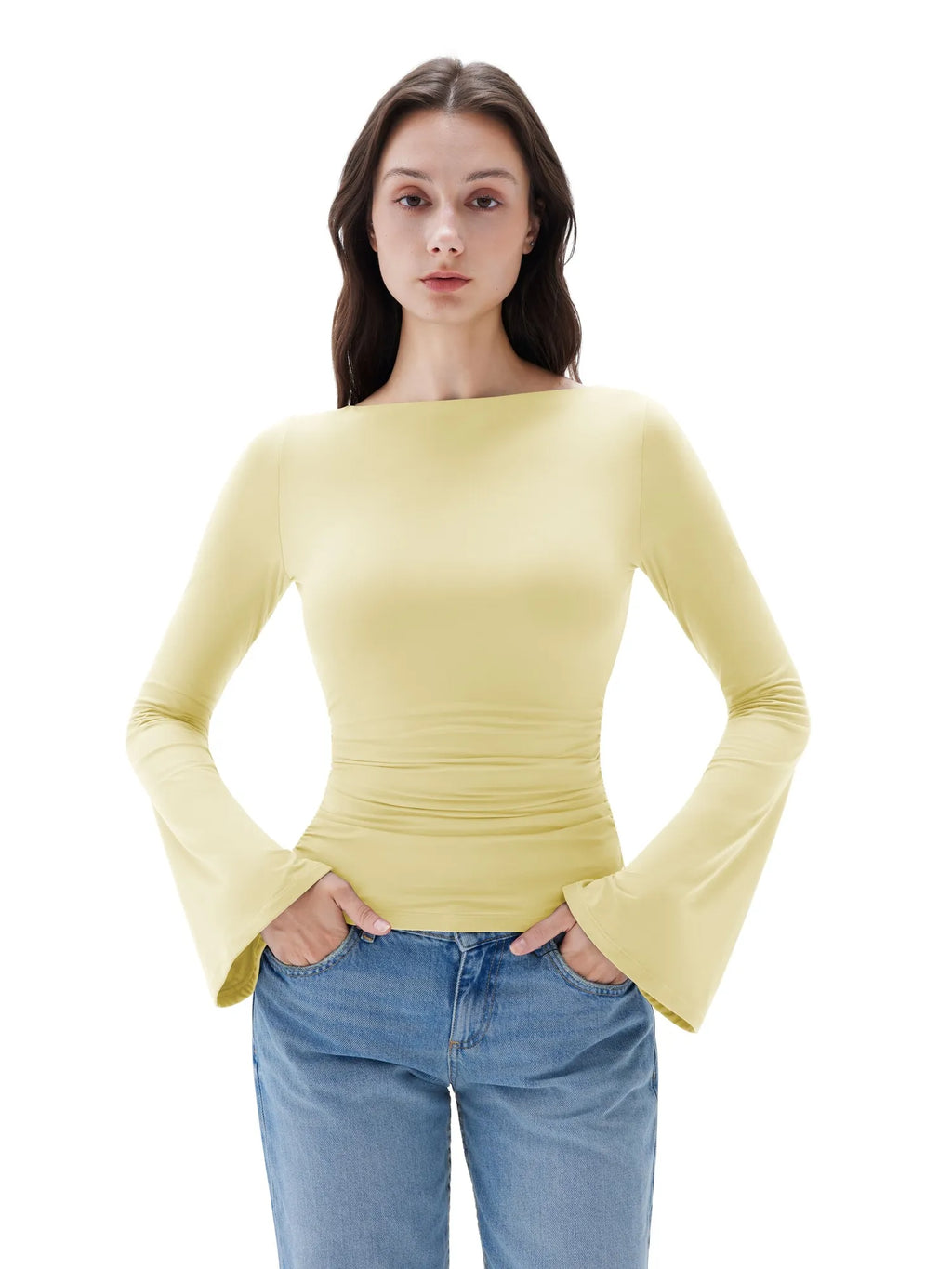 Buttery Soft Crew Neck Shirt - Bell Sleeve