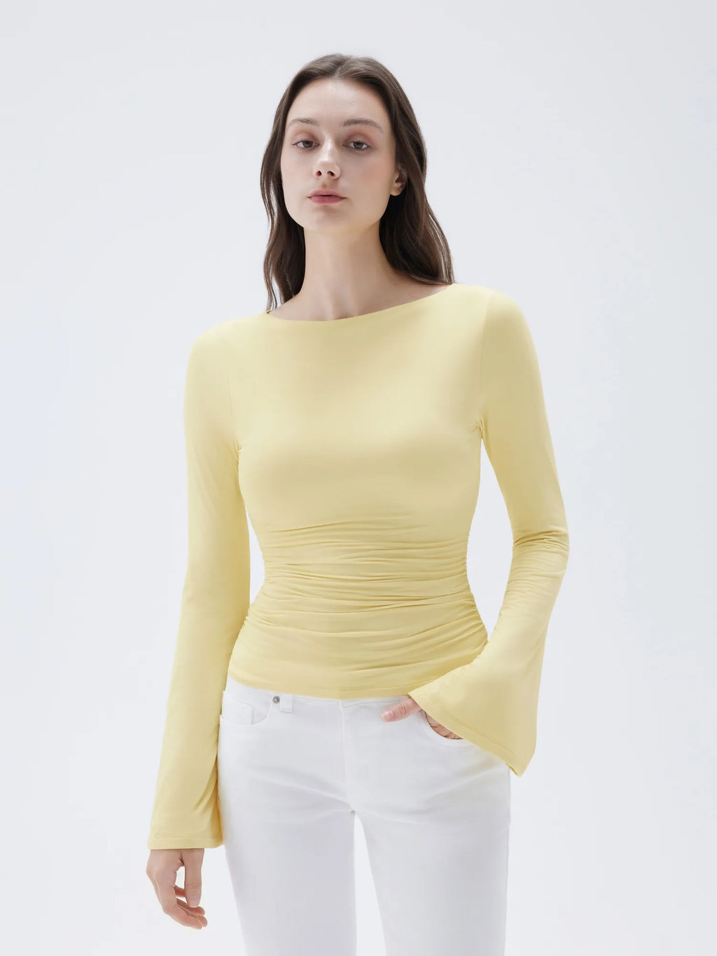 Buttery Soft Crew Neck Shirt - Bell Sleeve