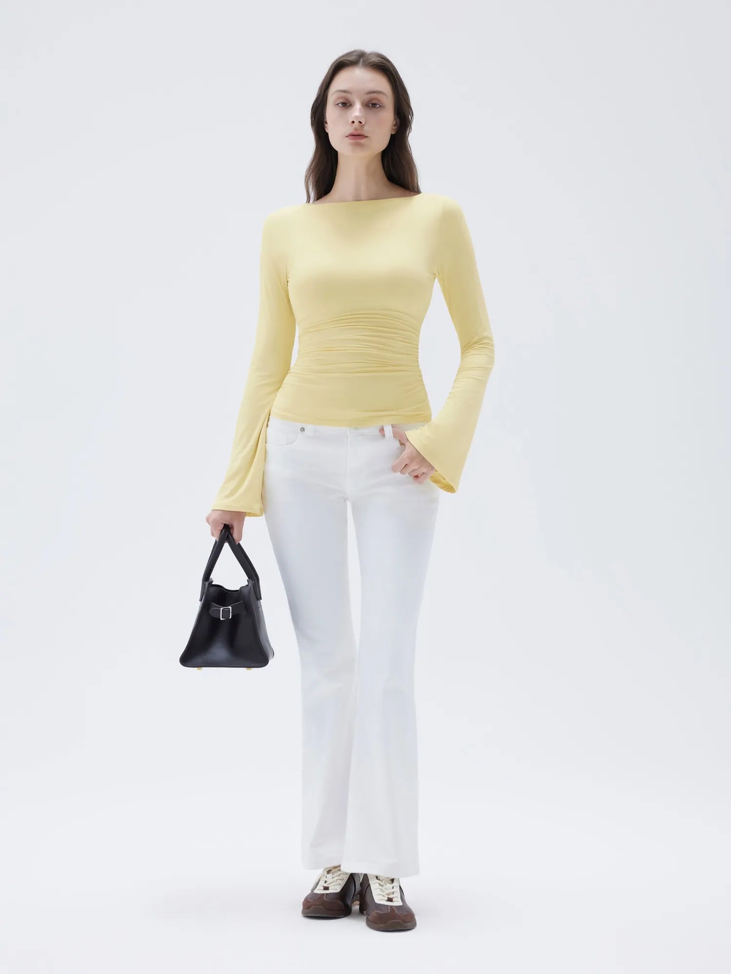 Buttery Soft Crew Neck Shirt - Bell Sleeve