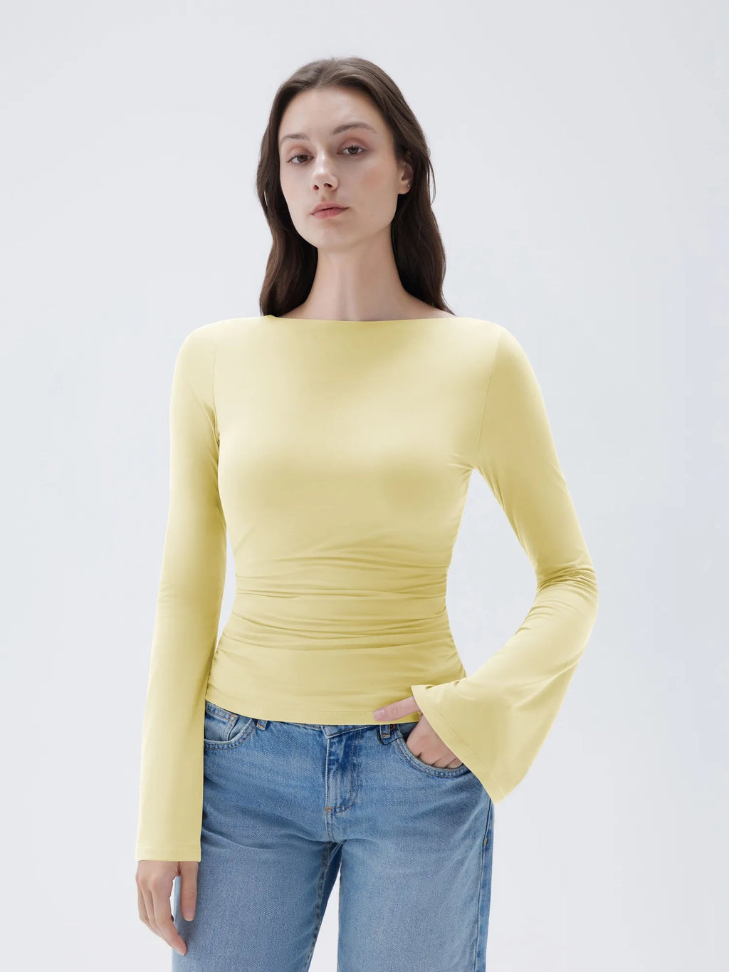 Buttery Soft Crew Neck Shirt - Bell Sleeve