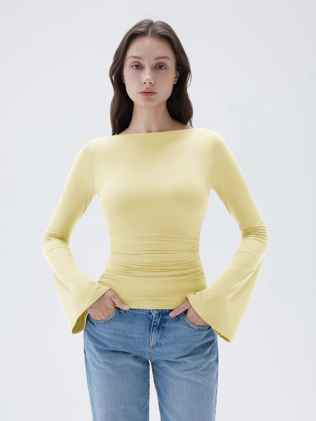 Buttery Soft Crew Neck Shirt - Bell Sleeve