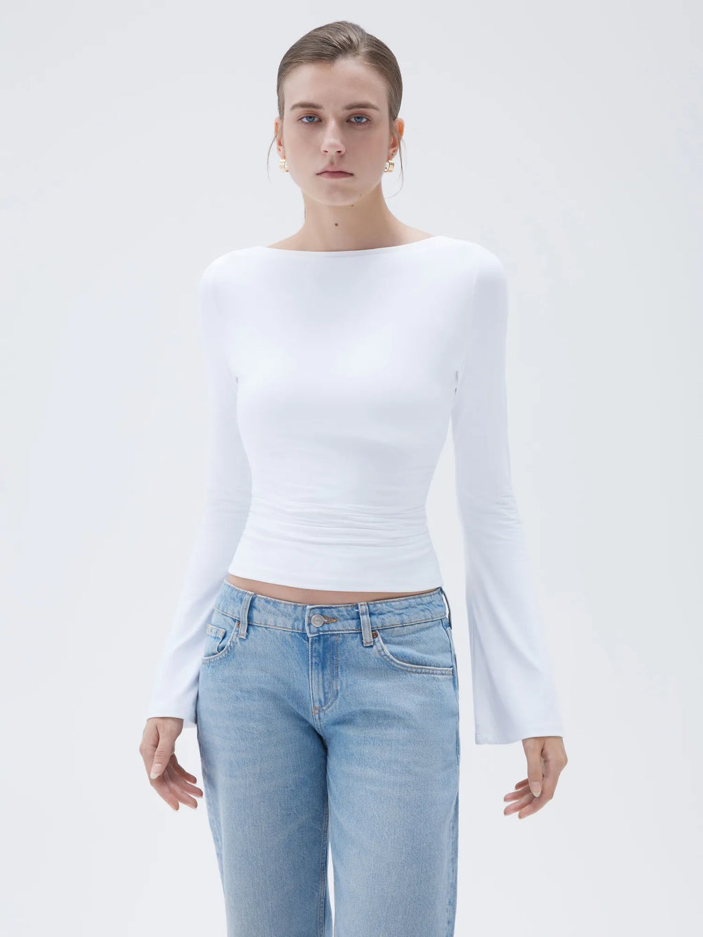 Buttery Soft Crew Neck Shirt - Bell Sleeve