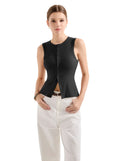 Cotton Ribbed Button Tank Top