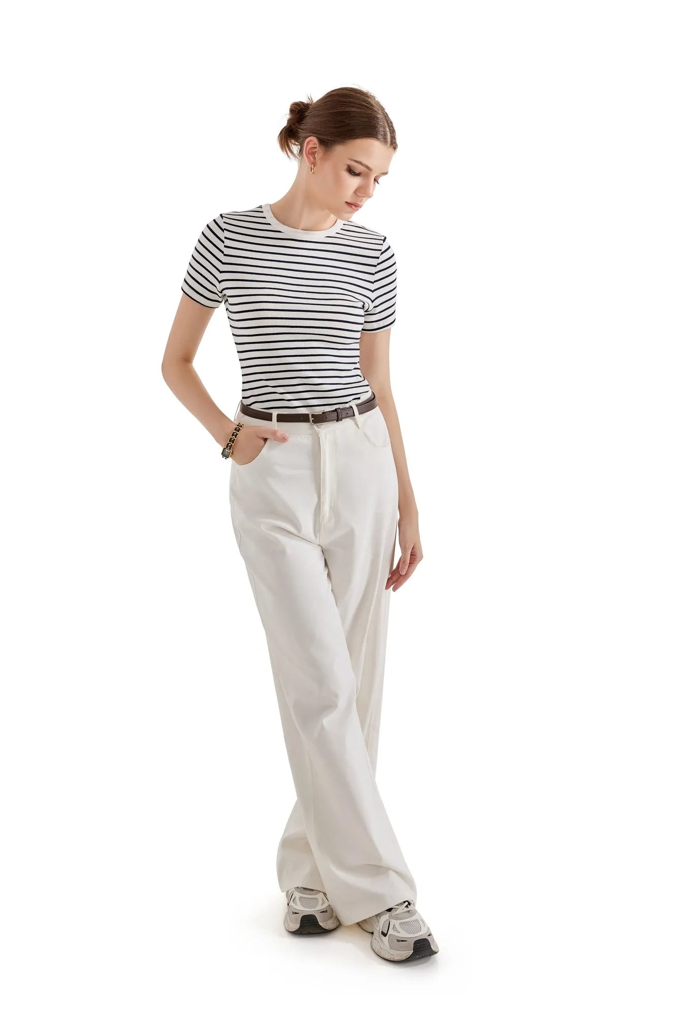 Cotton Ribbed Stripe Shirt