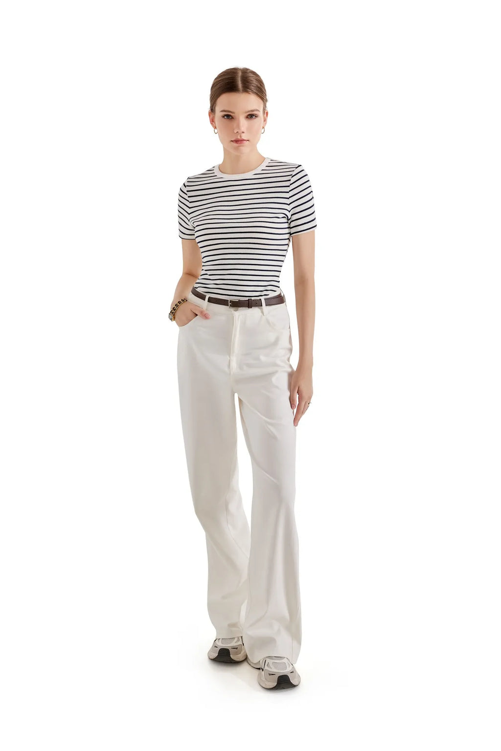 Cotton Ribbed Stripe Shirt