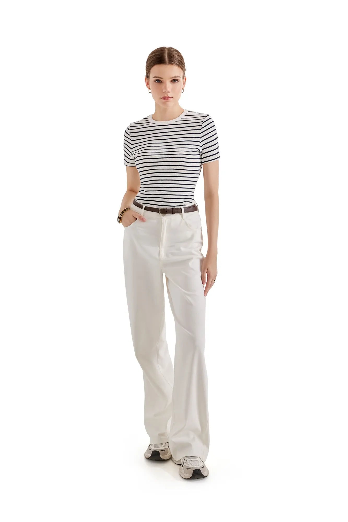 Cotton Ribbed Stripe Shirt