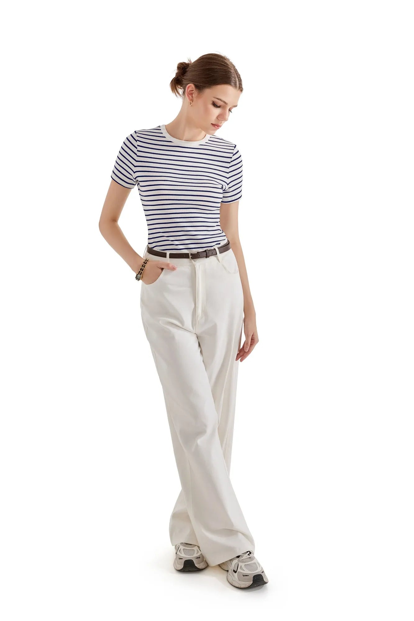 Cotton Ribbed Stripe Shirt