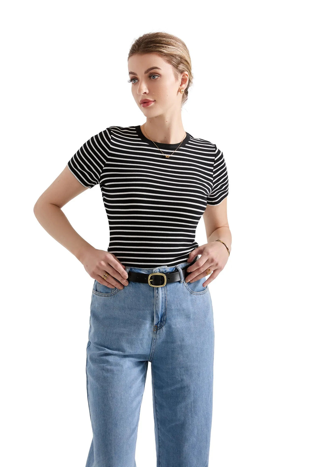 Cotton Ribbed Stripe Shirt