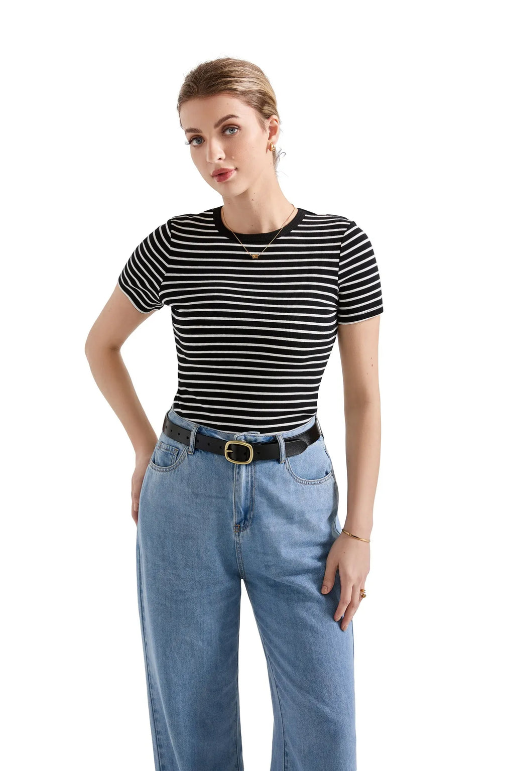 Cotton Ribbed Stripe Shirt