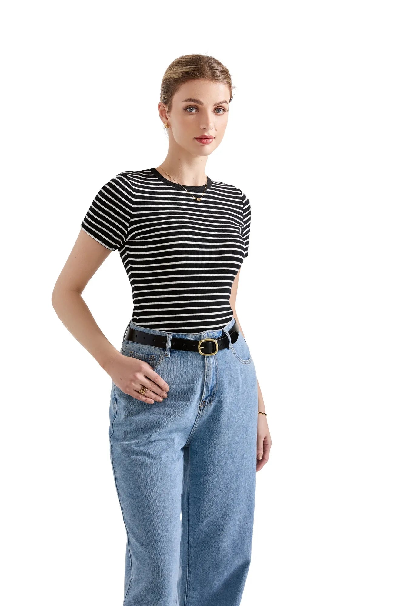 Cotton Ribbed Stripe Shirt