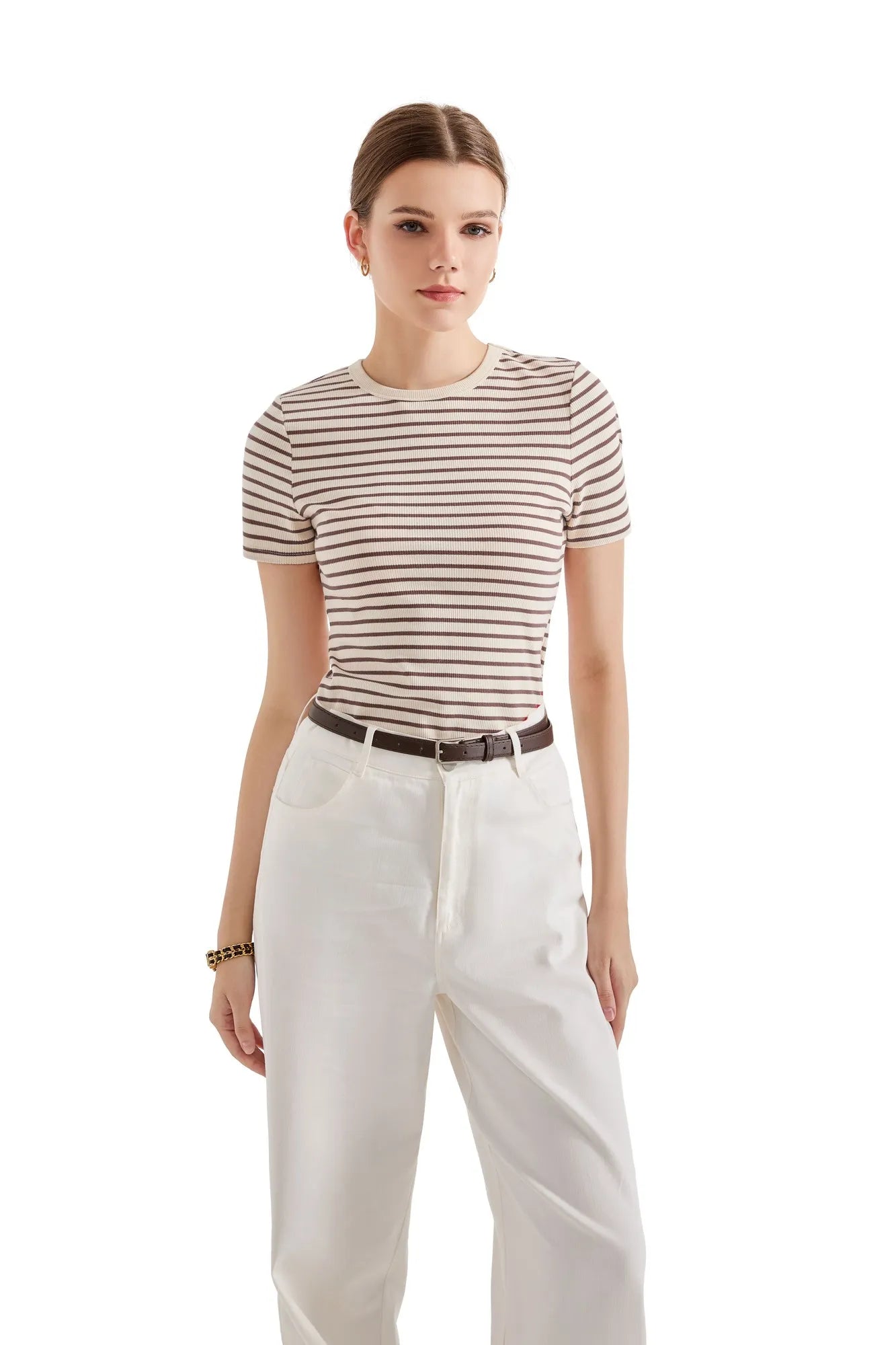 Cotton Ribbed Stripe Shirt