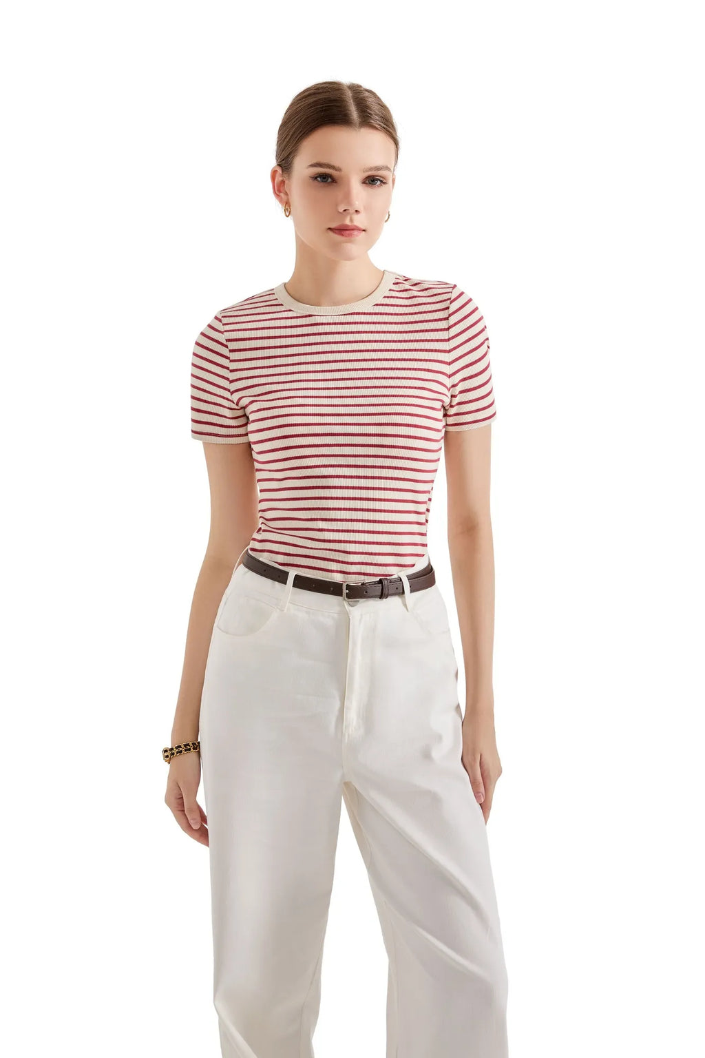 Cotton Ribbed Stripe Shirt