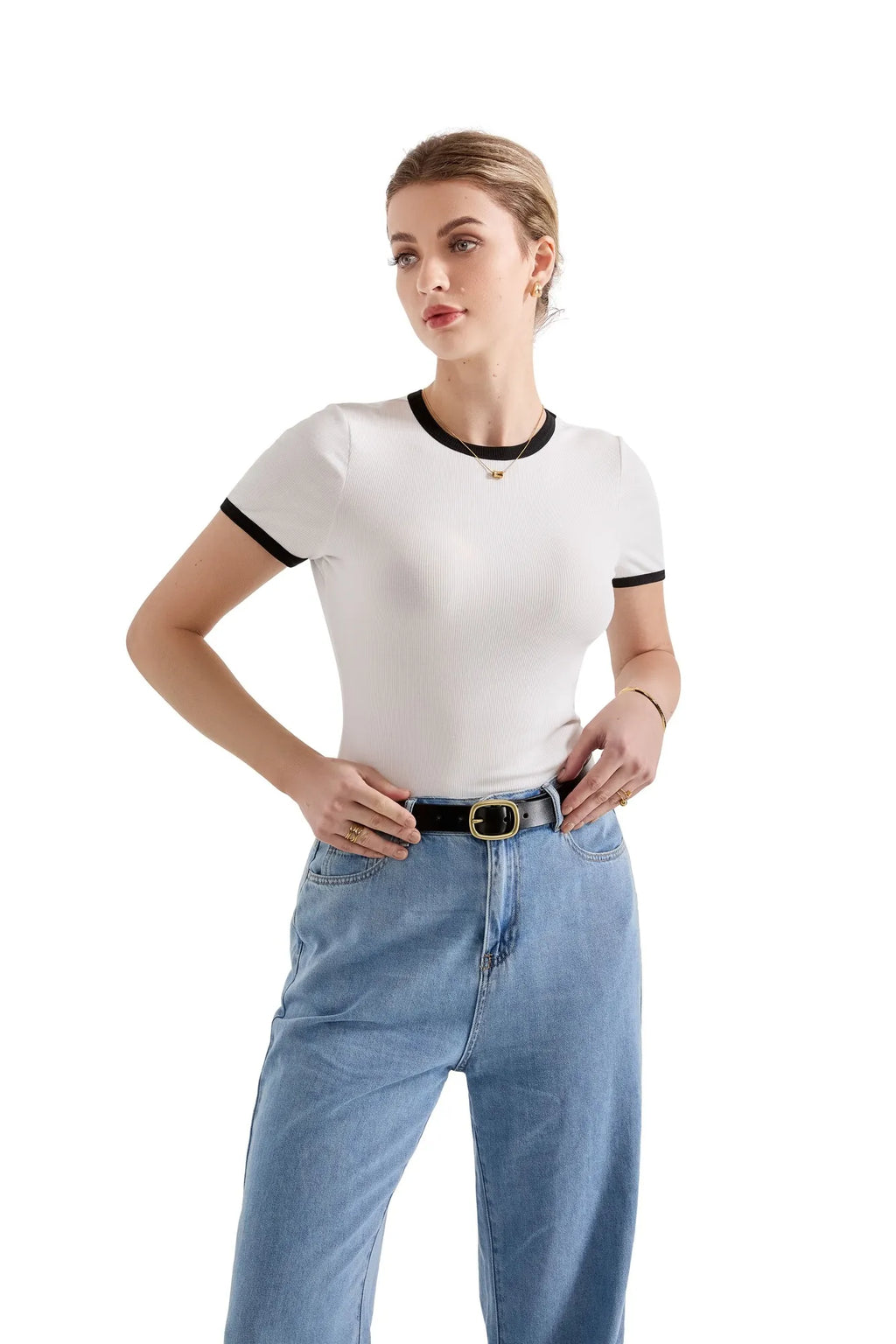 Cotton Ribbed Stripe Shirt