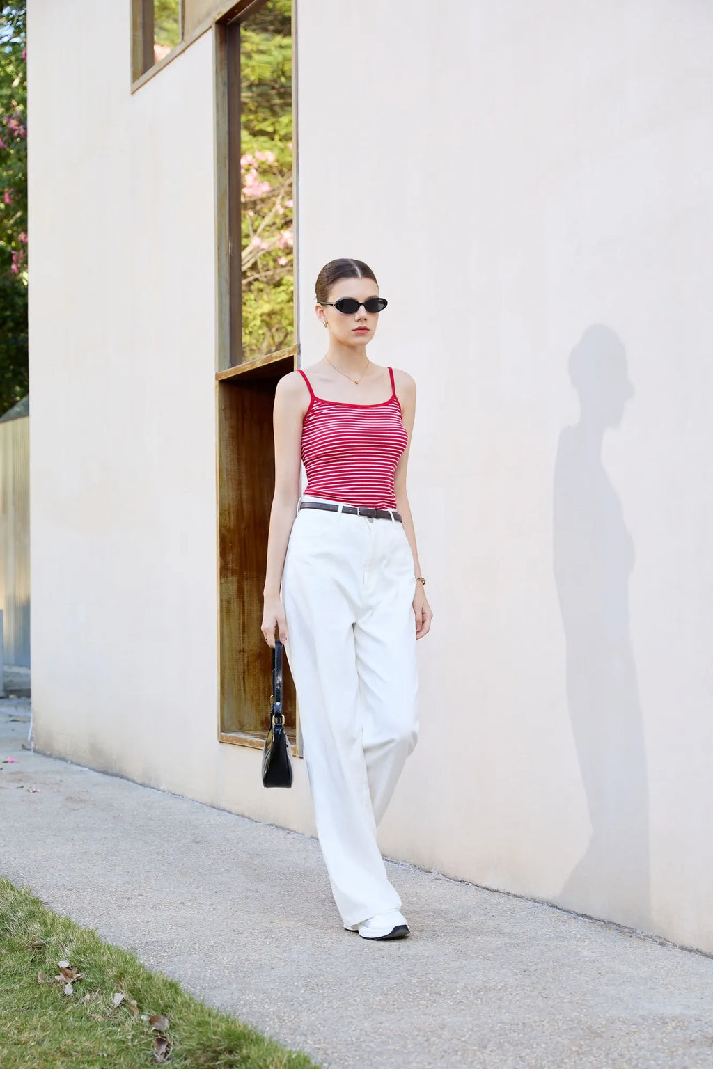 Flash Sales - Cotton Ribbed Stripe Cami Tank Top
