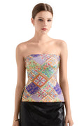 Tropical Buttery Soft Side Split Tube Top