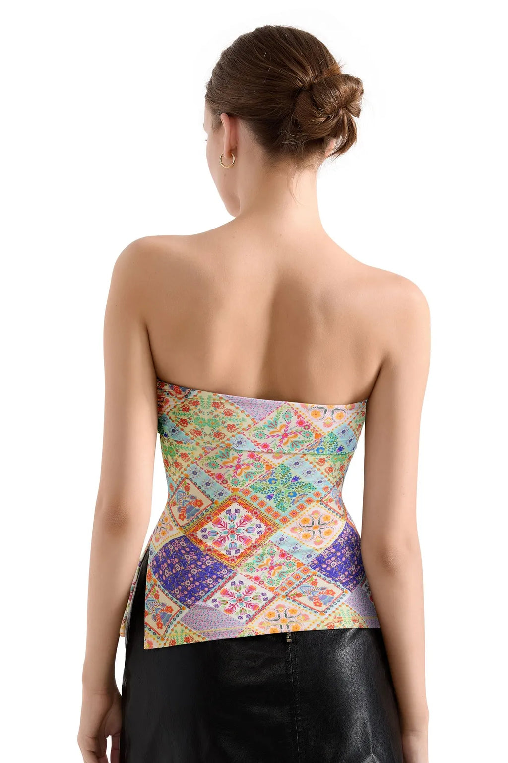 Tropical Buttery Soft Side Split Tube Top