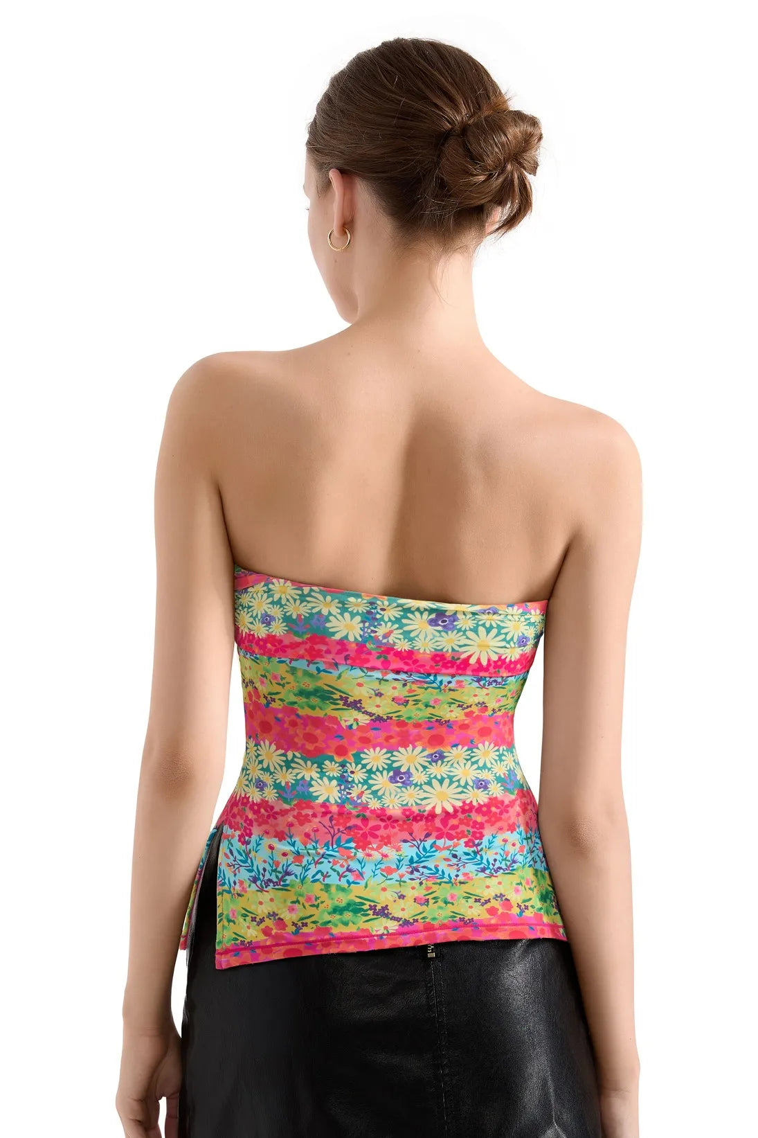 Tropical Buttery Soft Side Split Tube Top