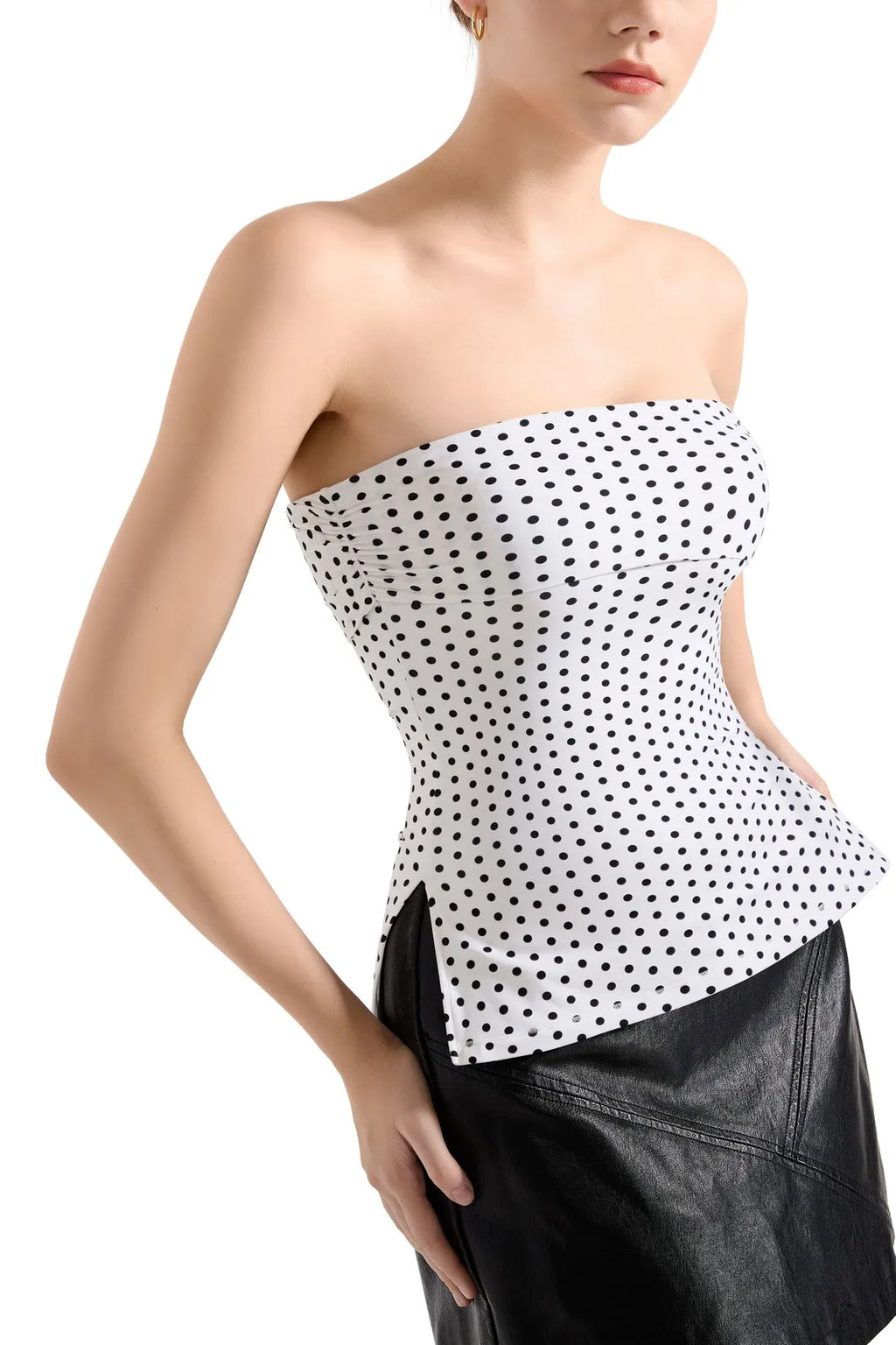 Tropical Buttery Soft Side Split Tube Top