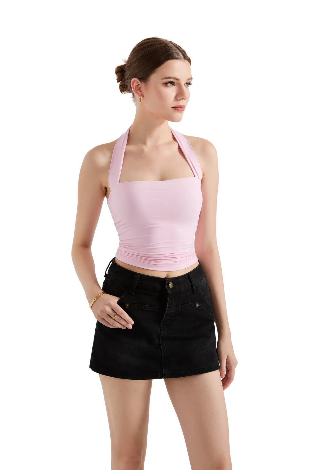 Buttery Soft Square Neck Halter Tank Top