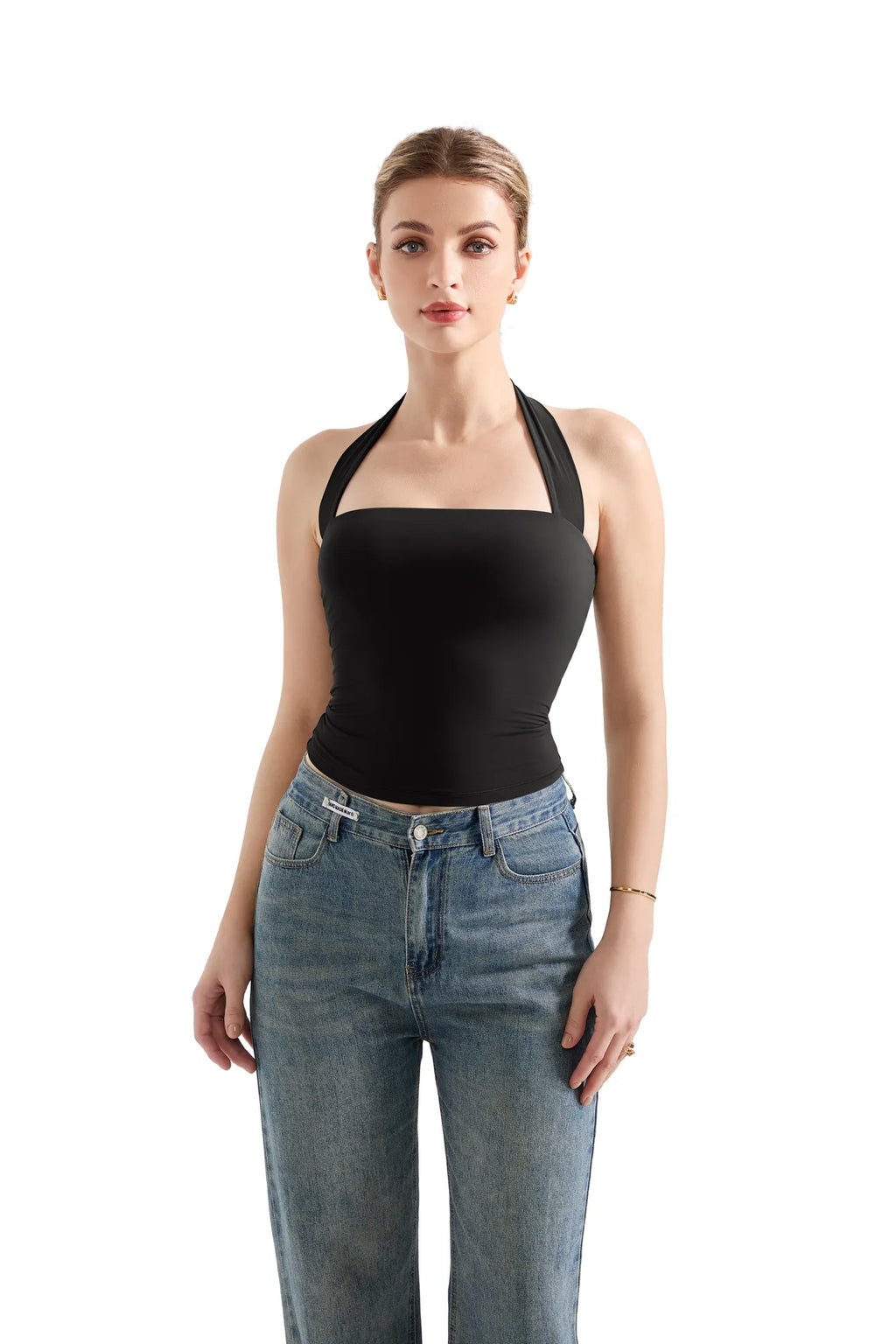 Buttery Soft Square Neck Halter Tank Top