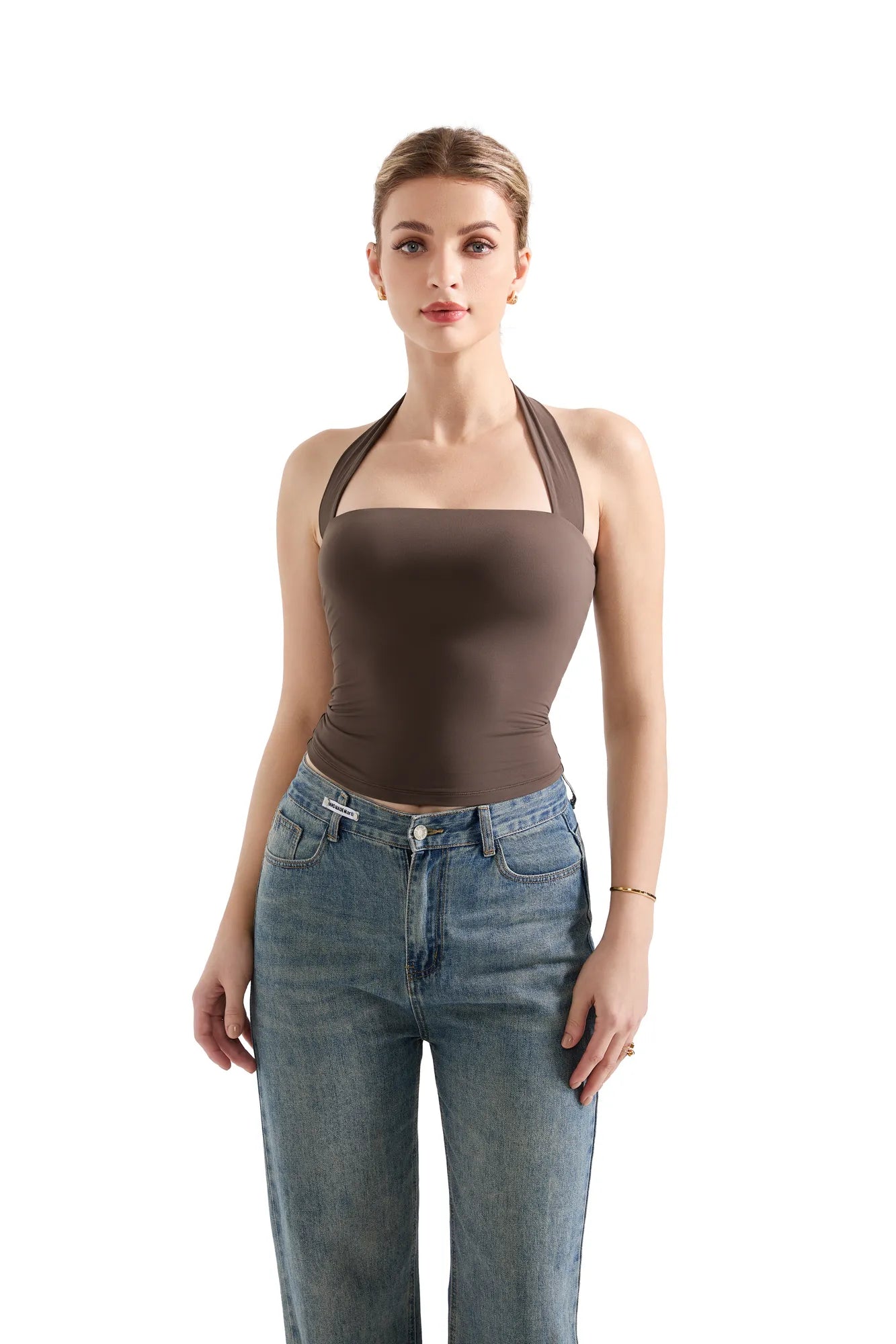Buttery Soft Square Neck Halter Tank Top