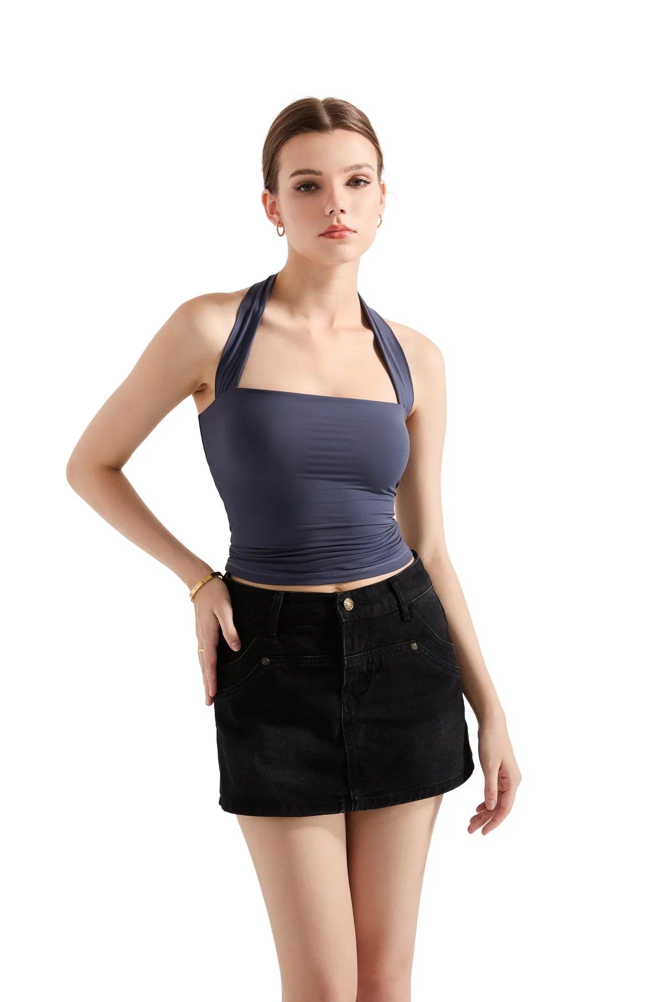 Buttery Soft Square Neck Halter Tank Top