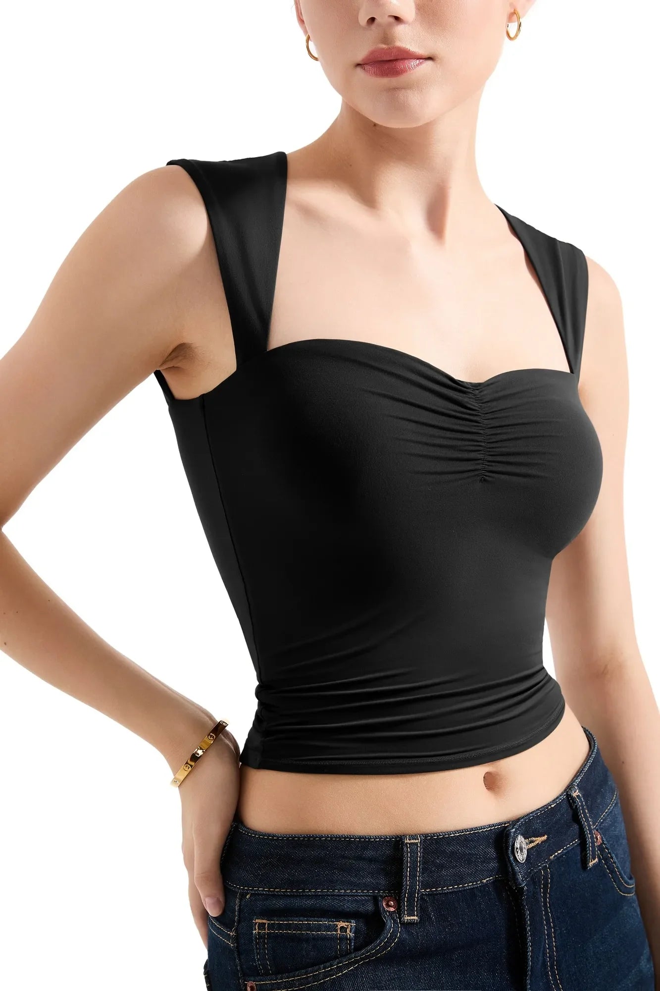 Buttery Soft Heart Neck Tank Top