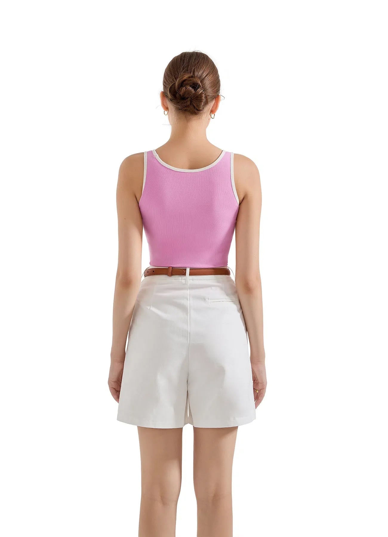 Cotton Ribbed Square Neck Tank Top