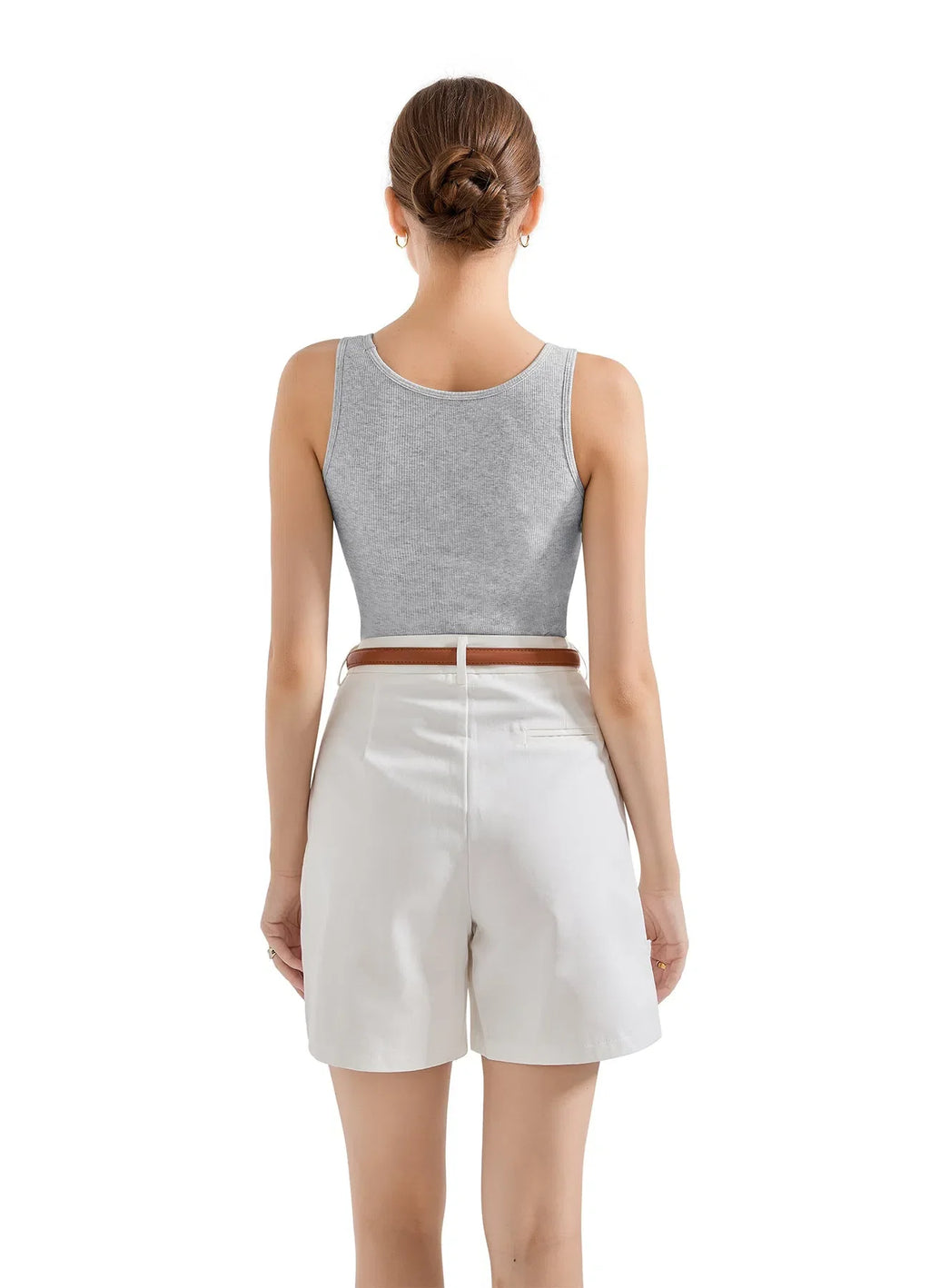 Cotton Ribbed Square Neck Tank Top