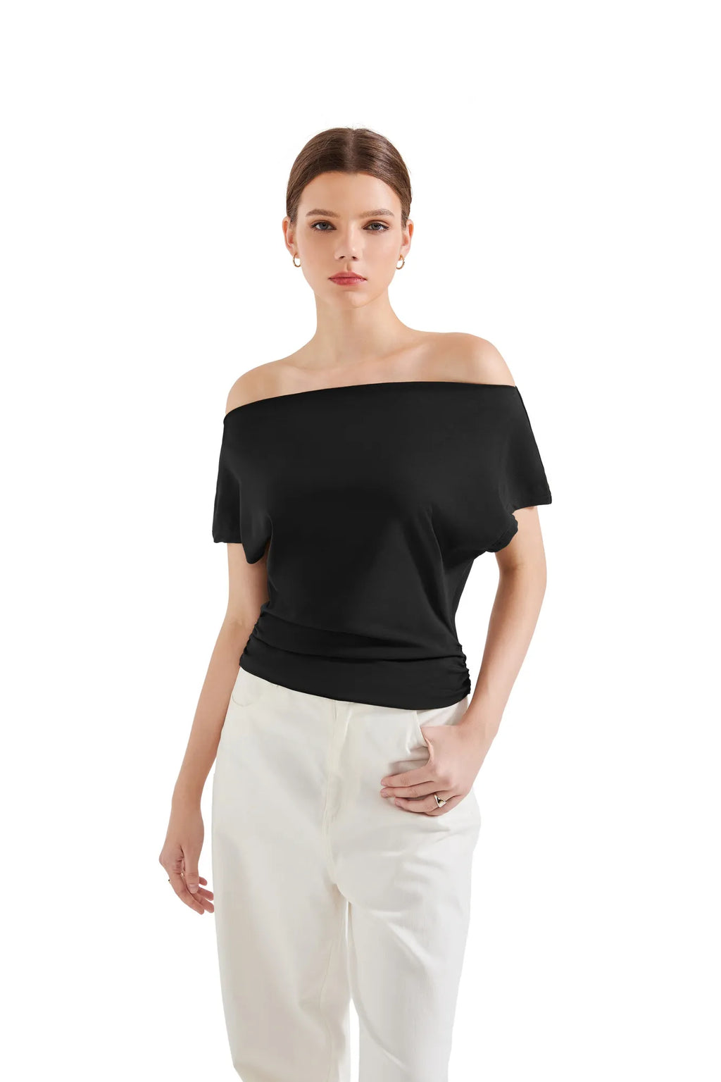 Cotton Multi-Way Off Shoulder Shirt