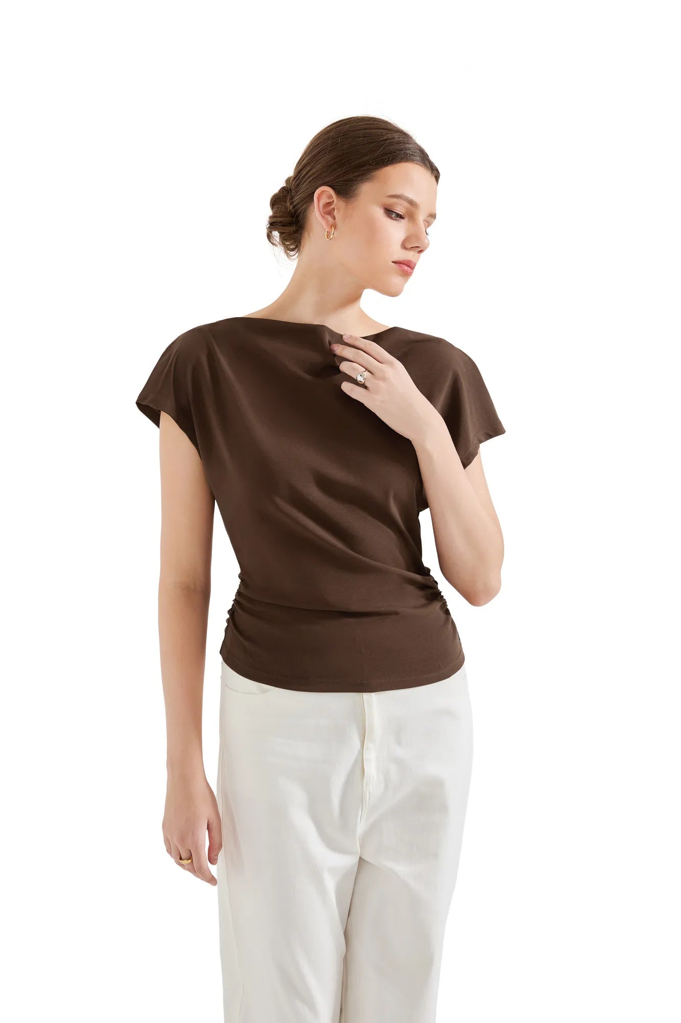 Cotton Multi-Way Off Shoulder Shirt
