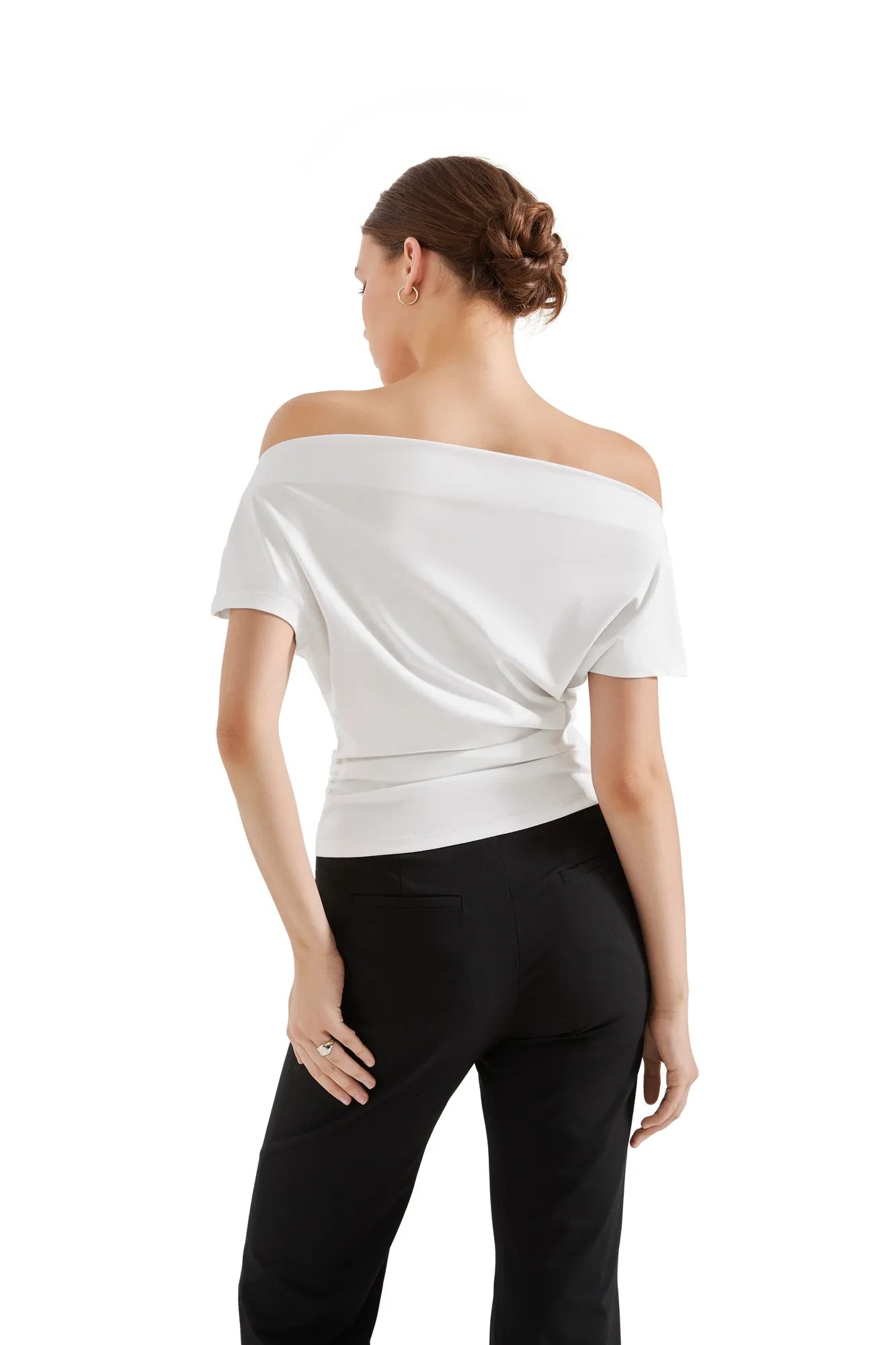 Cotton Multi-Way Off Shoulder Shirt