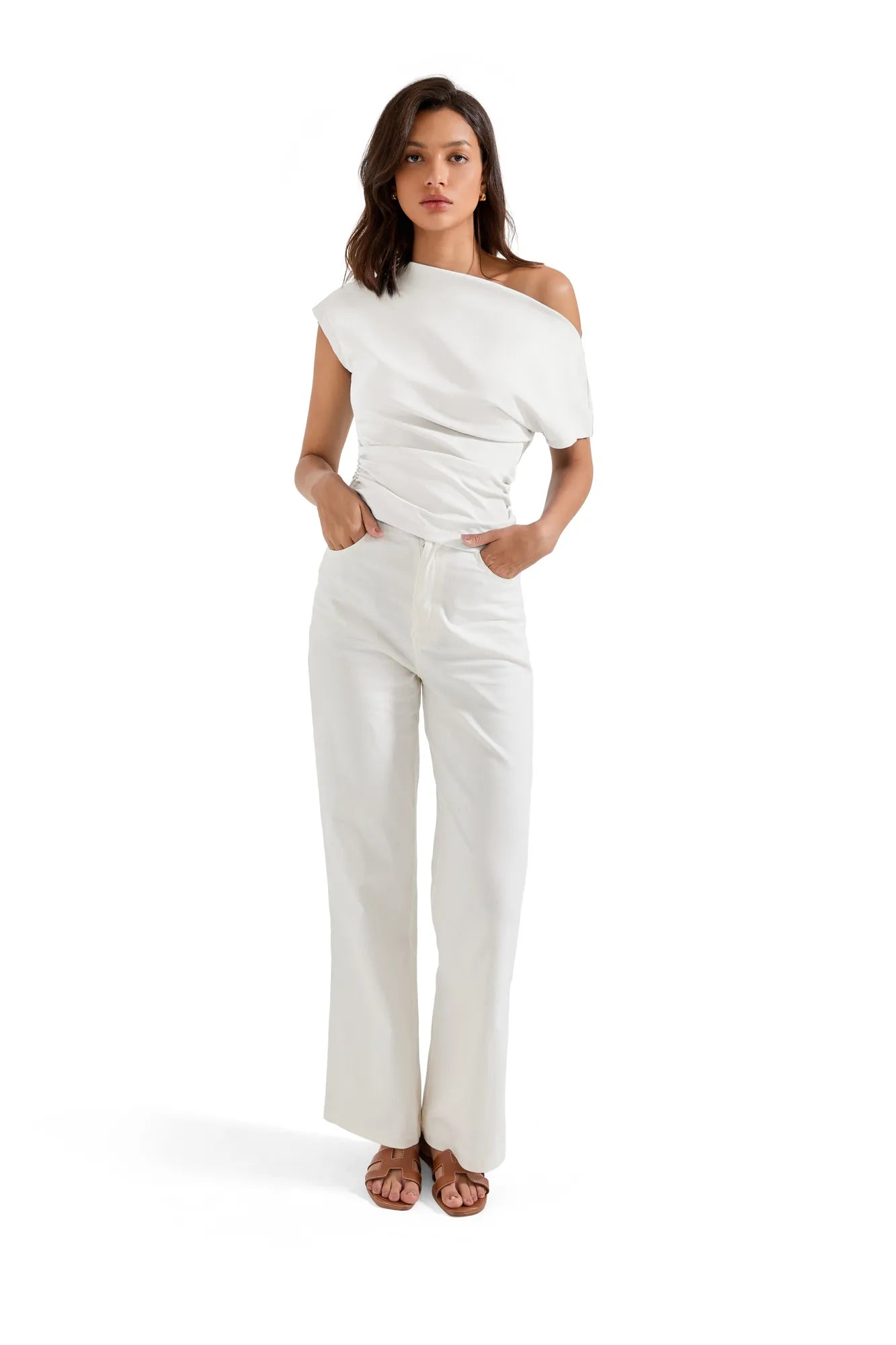 Cotton Multi-Way Off Shoulder Shirt