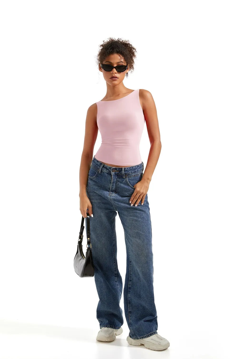 Buttery Soft Backless Boat Neck Tank Top