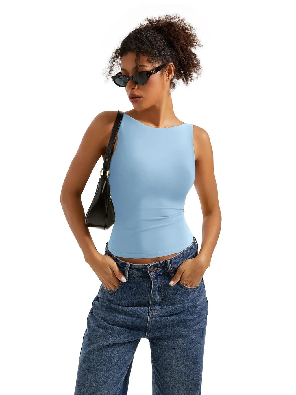 Buttery Soft Backless Boat Neck Tank Top
