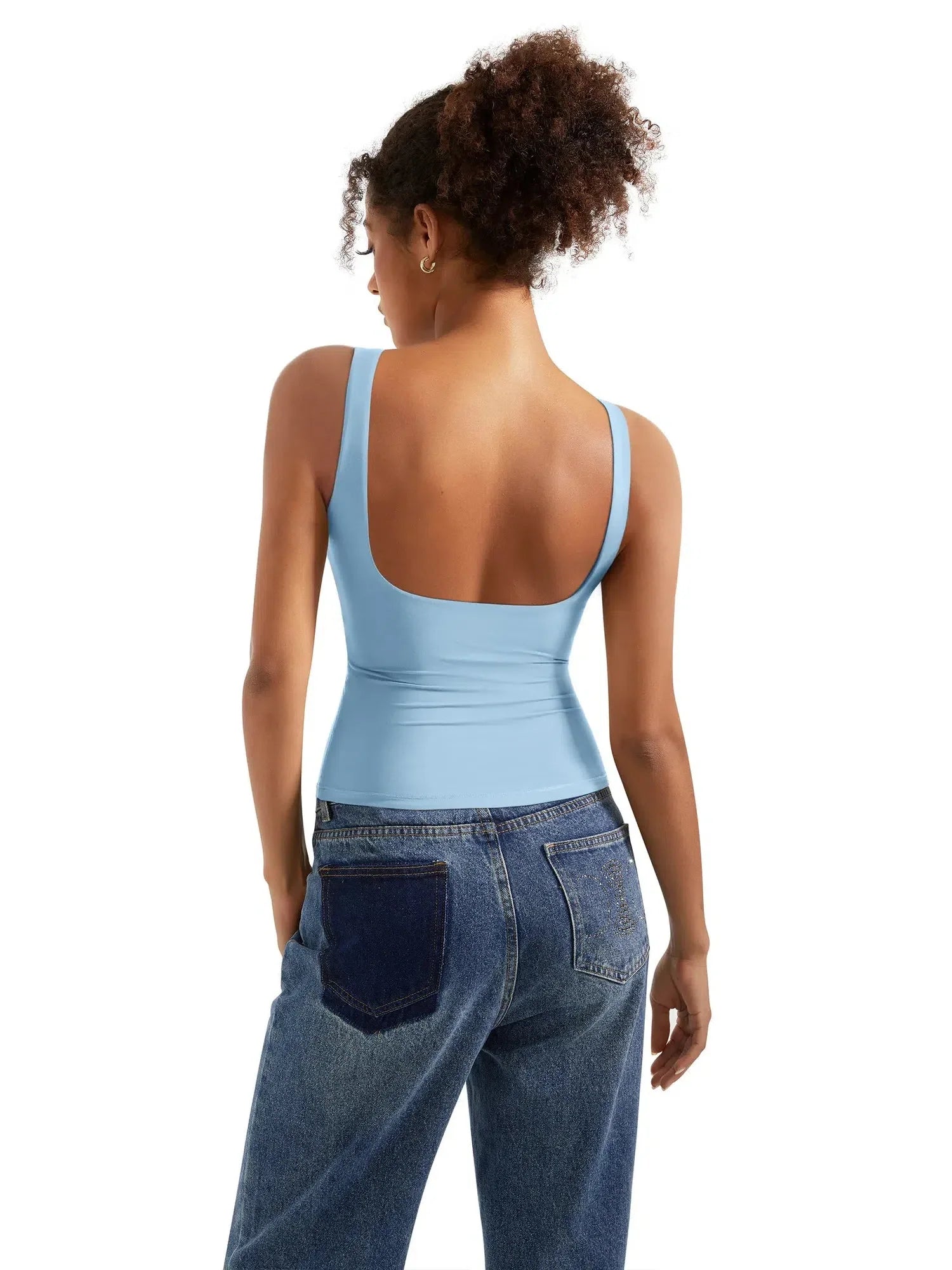 Buttery Soft Backless Boat Neck Tank Top