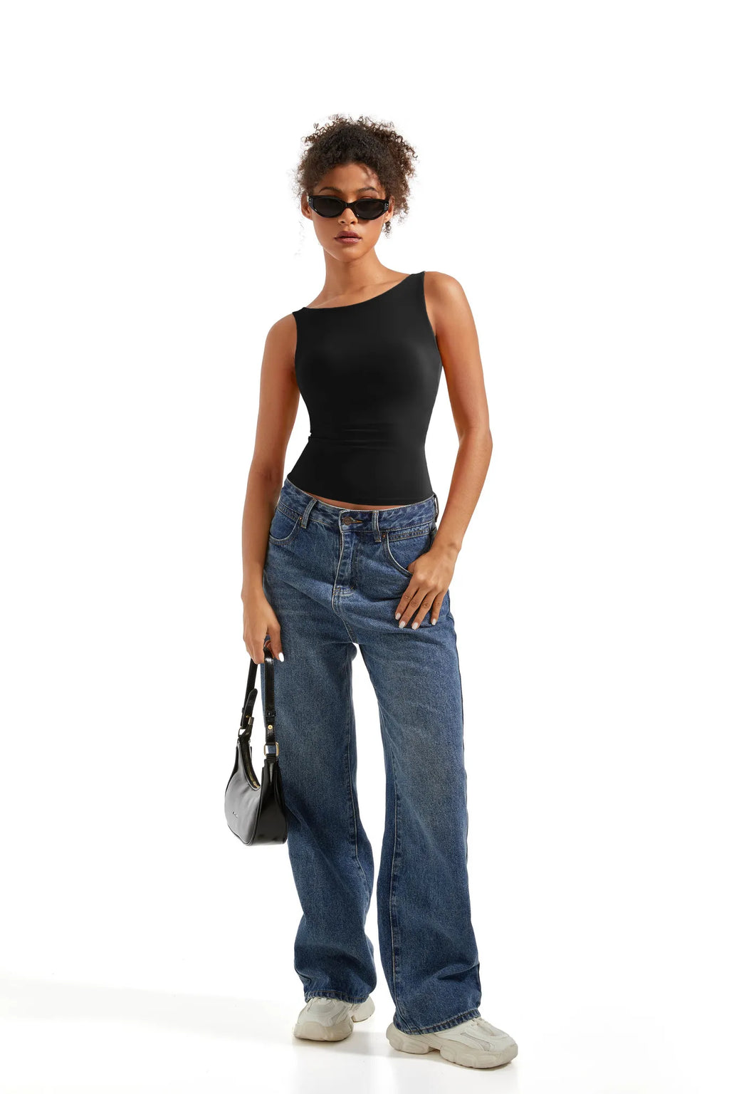 Buttery Soft Backless Boat Neck Tank Top