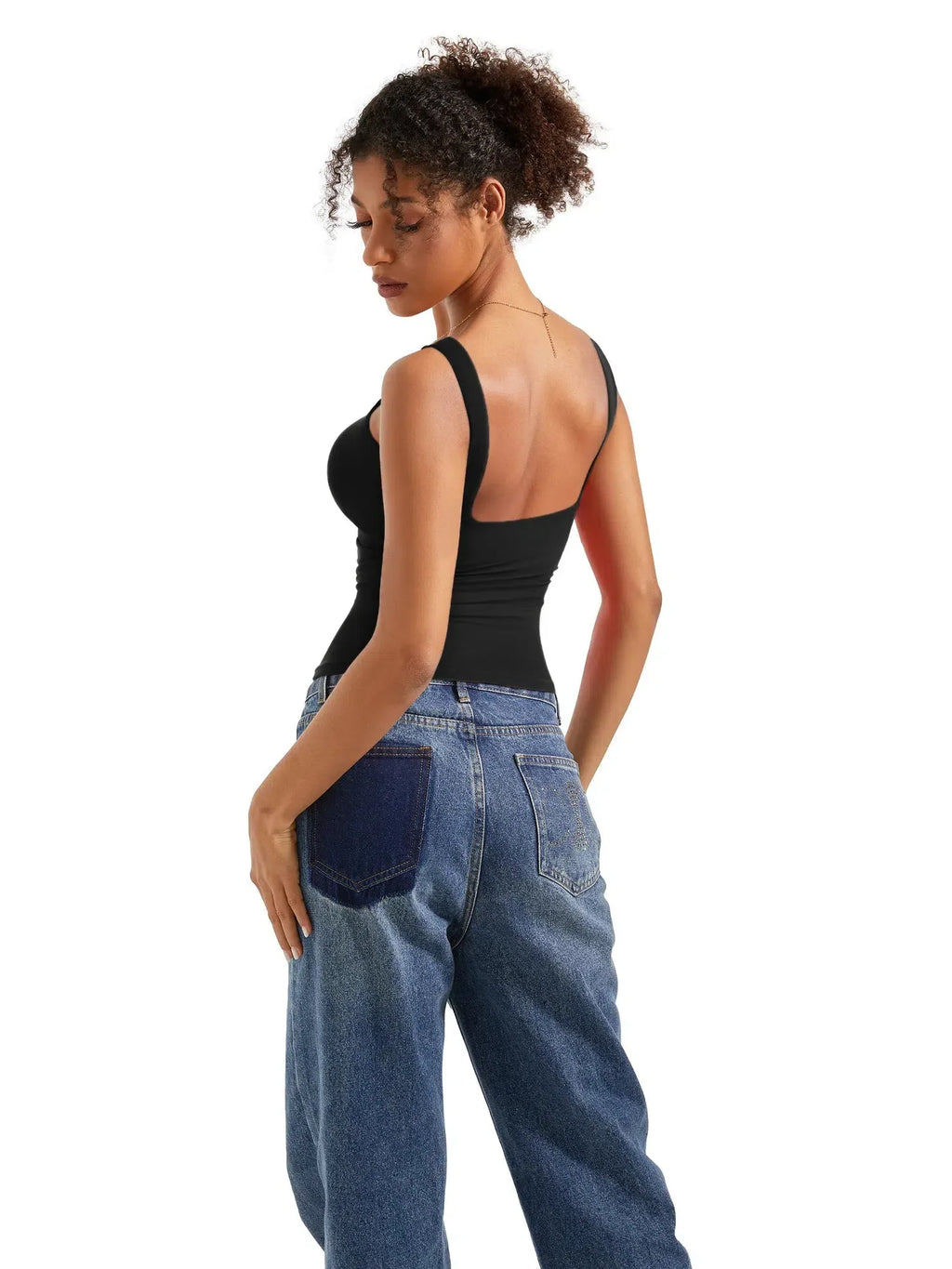 Buttery Soft Backless Boat Neck Tank Top